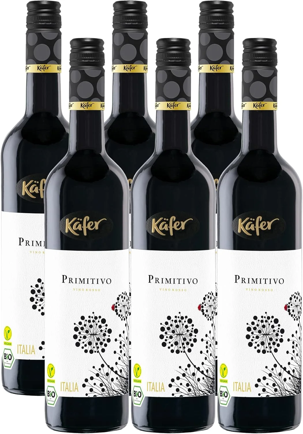 Feinkost Käfer Primitivo Rotwein Trocken 6er Pack (6x750ml)