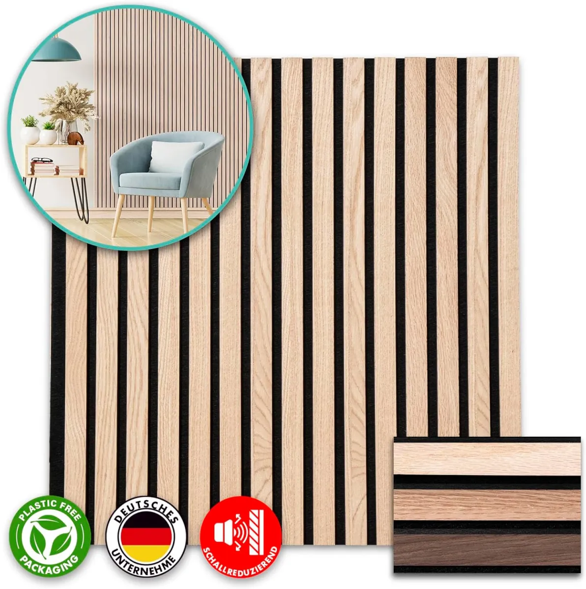 Floordirekt 3D Akustikpaneele 60×60 cm (3 Farben)