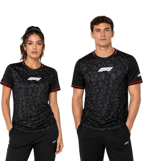Formula 1 F1 Unisex Rundhals Shirt mit Dezentem Camouflage Print Sport Trikot 701222547 001 SchwarzRot 701222547