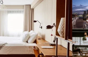 Ein Bild vom Good Hotel London mit Blick auf das Hotelzimmer, den Speisesaal und die Lounge.