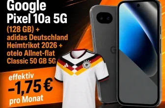 Google Pixel 10a 5G, adidas Deutschland Heimtrikot 2026 und otelo Allnet-flat Classic 50 GB 5G