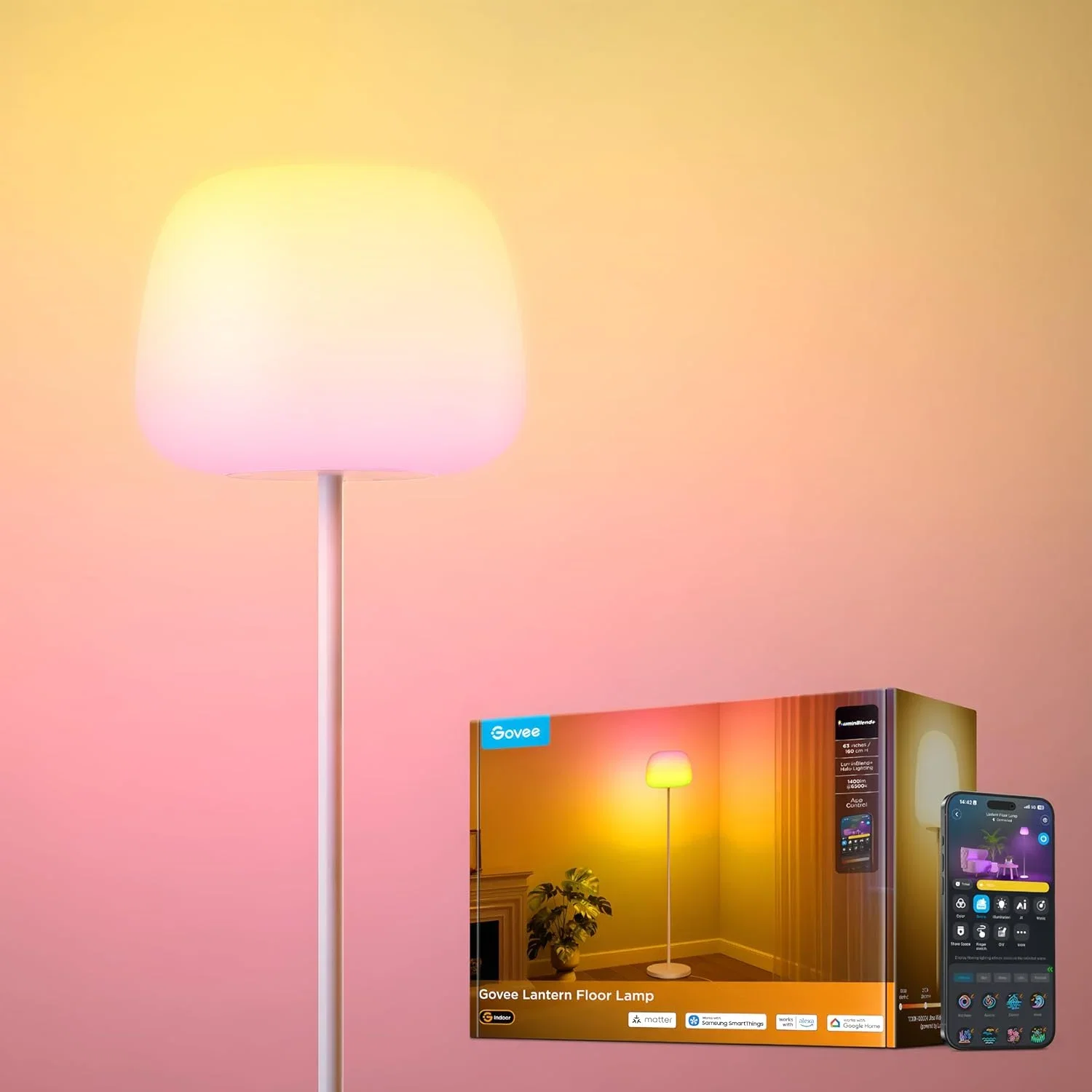 Govee Laterne Stehlampe LED RGBICWW
