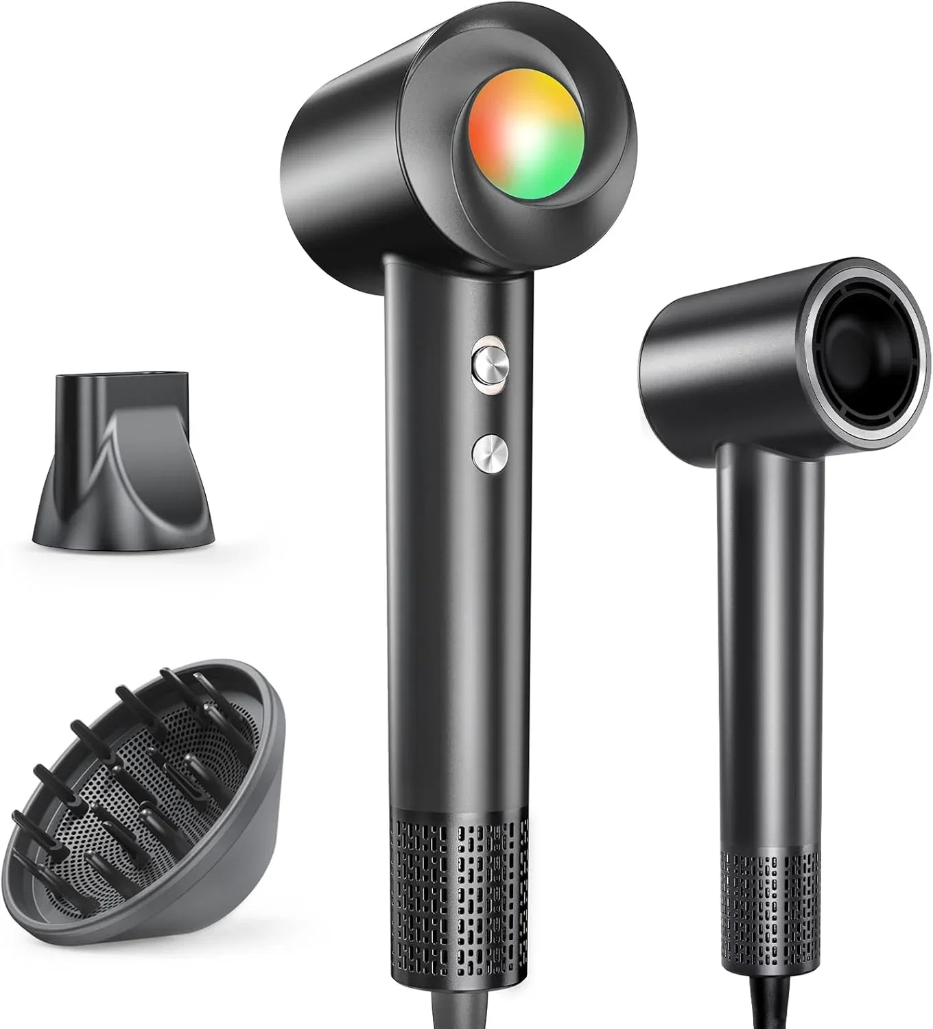 Haokoo Ionen Foehn mit Diffusor 150.000 Umin Haartrockner Schnelles Trocknend Foen mit 500 Mio. Negative Ionen 8 Temperatur Stufen mit LED fuer LockenDicke Haare Zuhause Reisen Salon Haokoo Ionen Foehn mit Diffusor 150.000 Umin Haartrockner Schnelles Trocknend Foen mit 500 Mio. Negative Ionen 8 Temperatur Stufen mit LED fuer LockenDicke Haare Zuhause Reisen Salon