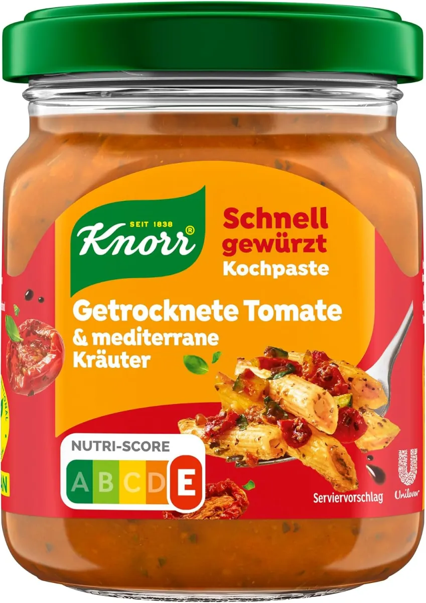 Knorr Schnell gewürzt Kochpaste Getrocknete Tomate & mediterrane Kräuter (165g)
