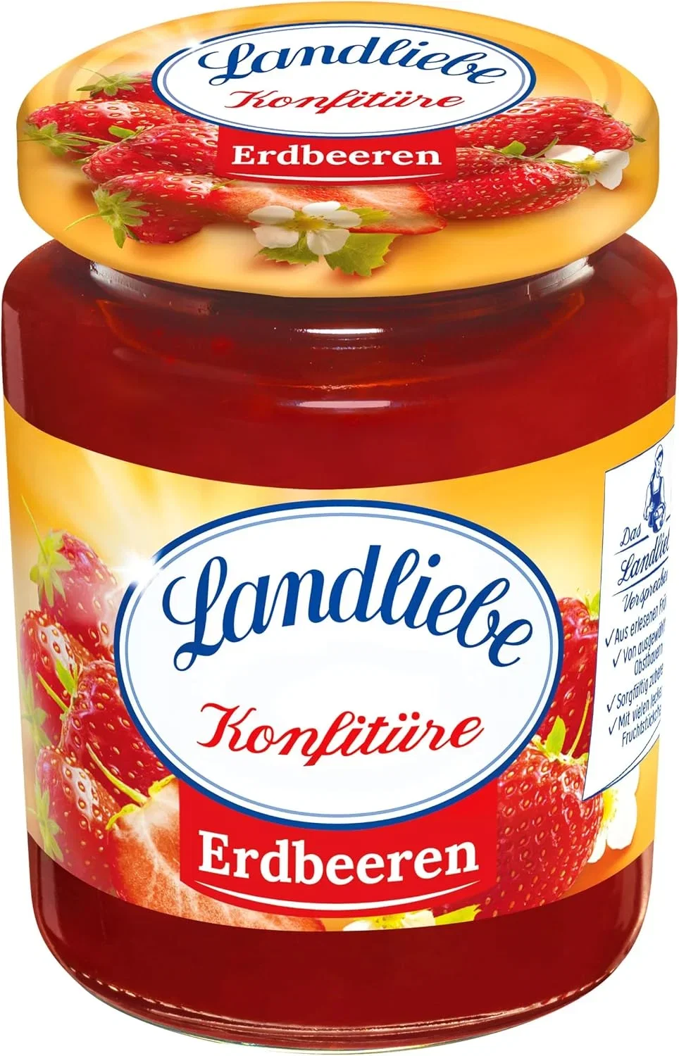Landliebe Erdbeer Konfituere extra stueckig – Glas mit ausgewaehlten Erdbeeren fuer natuerlich fruchtigen Fruehstuecksgenuss vegetarisch Landliebe Erdbeer Konfituere extra stueckig – Glas mit ausgewaehlten Erdbeeren fuer natuerlich fruchtigen Fruehstuecksgenuss vegetarisch