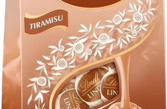 Lindt LINDOR Tiramisu Schokoladenbeutel mit Kugeln und Tiramisu-Stück