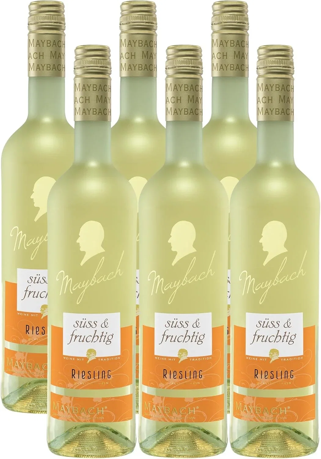 Maybach Riesling QbA suess und fruchtig 6er Pack