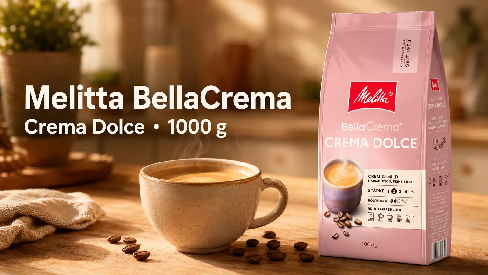Melitta BellaCrema Crema Dolce Ganze Kaffeebohnen (1kg)