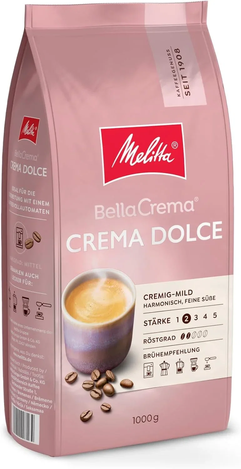 Melitta BellaCrema Crema Dolce Ganze Kaffeebohnen