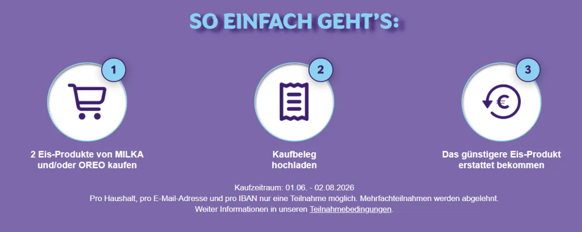 Milka OREO Eis Cashback Mitmachen 10 06 2026 10 41 Milka OREO Eis Cashback Mitmachen 10 06 2026 10 41