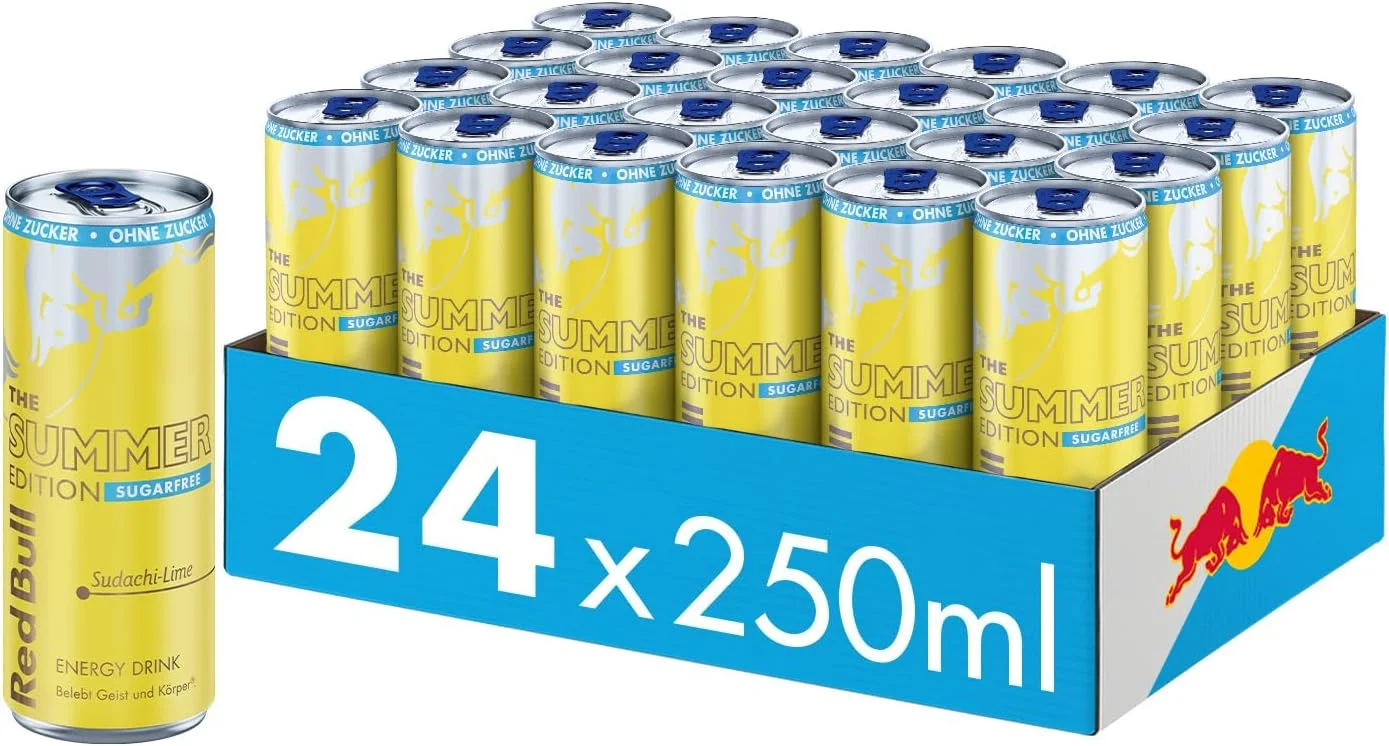 NEU Red Bull Energy Drink Summer Edition Sugarfree Limette EINWEG 24er Pack