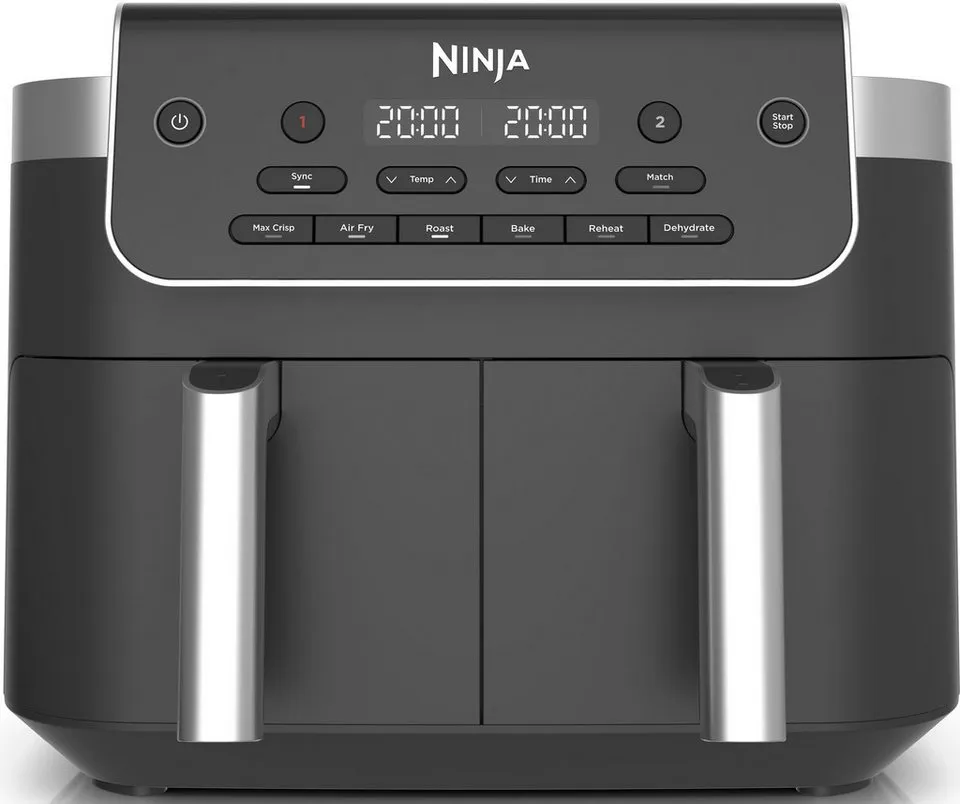 NINJA DualZone 76 l Heissluftfritteuse mit 2 Schubladen DZ801EU NINJA DualZone 7,6-l-Heißluftfritteuse mit 2 Schubladen DZ801EU