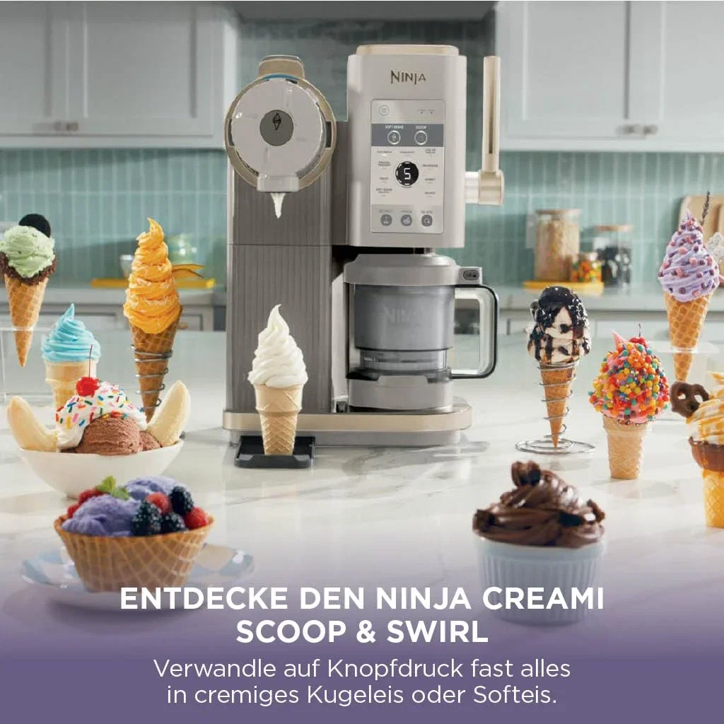 Ninja CREAMi Scoop & Swirl Eismaschine NC701EUSTGD