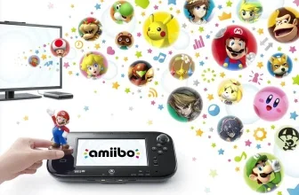 Eine Nintendo Switch Spielfigur amiibo SuperMario Peach