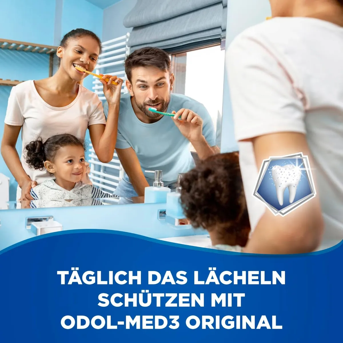 4x Odol-med3 Zahnpasta Original mit 3in1 Schutz (75ml)