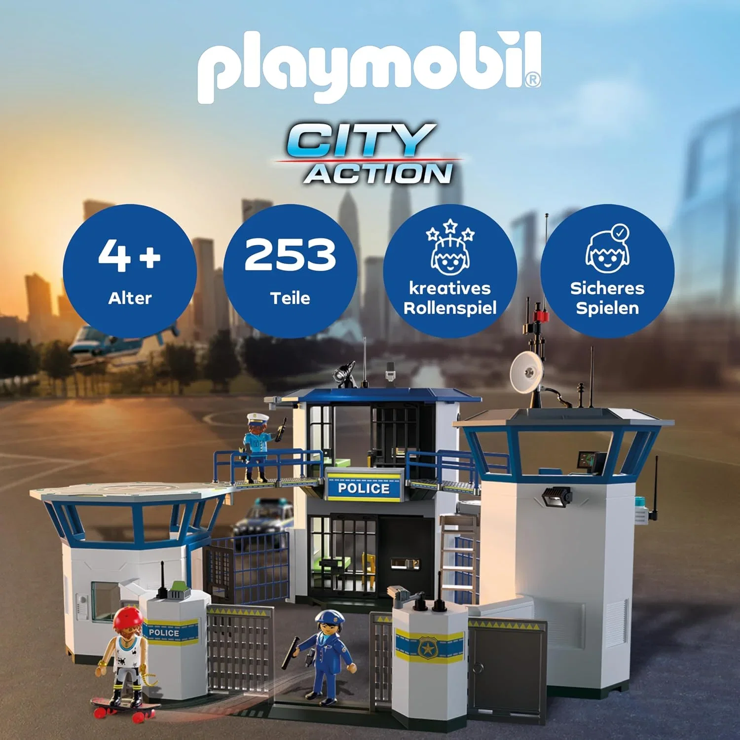 PLAYMOBIL City Action Polizei Kommandozentrale Polizei Spielzeug Abenteuer Spielzeug fuer Kinder ab 4 Jahren Foe B0DYG3K2LB 2 Playmobil City Action Polizei-Kommandozentrale (71873)