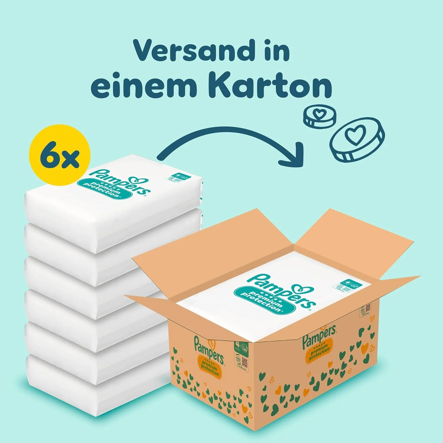 Pampers Premium Protection Groesse 4 186 Windeln 9kg 14kg unser Nr. 1 Haut und Auslaufschutz B0GKVBB85B 2 Pampers Premium Protection Größe 4 186 Windeln