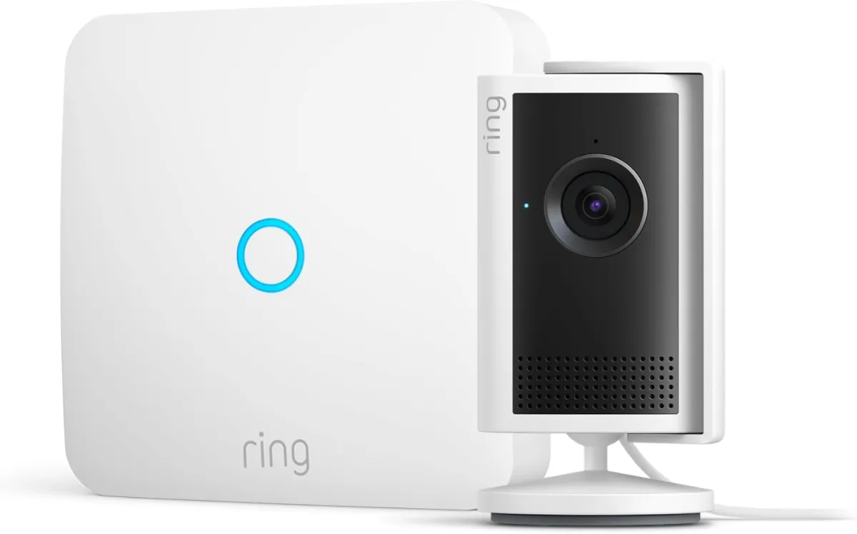 Ring Intercom Audio + Ring Innenkamera 2K von Amazon Fernentriegelung automatische Freigabe für Amazon-Lieferungen Selbstinstallation (kompatible Gegensprechanlage erforderlich)