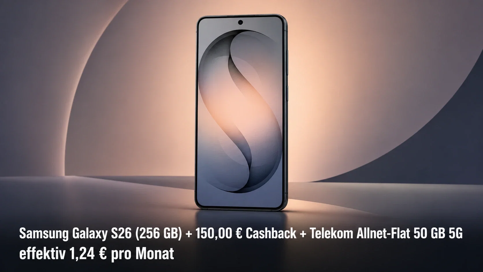 Handyhelden: Samsung Galaxy S26 (256 GB) + 150,00 € Cashback + Telekom Allnet-Flat 50 GB 5G für 39,95 € / Monat + 15,00 € einmalig