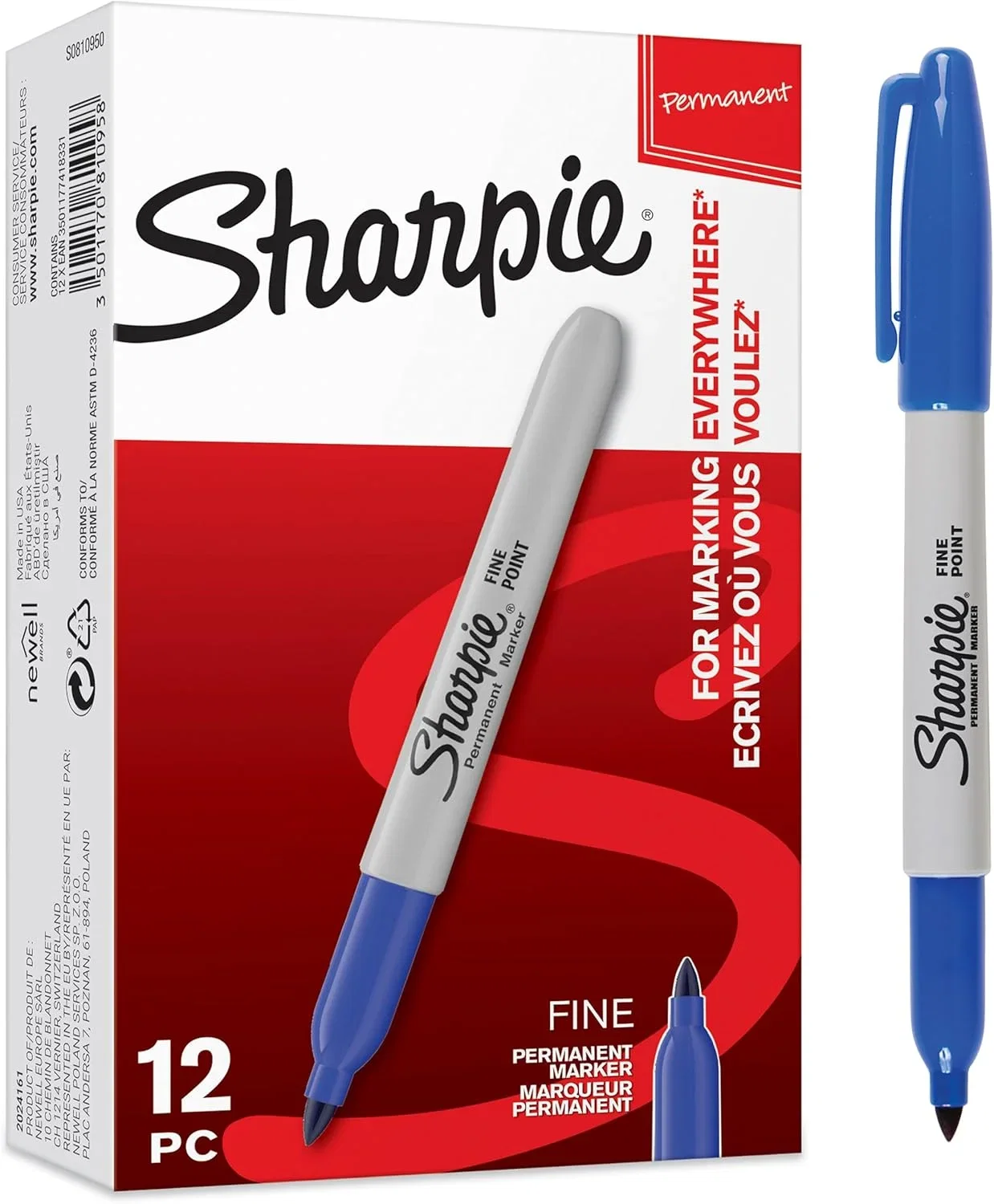 Sharpie Permanent Marker Marker Blau 12 Stifte