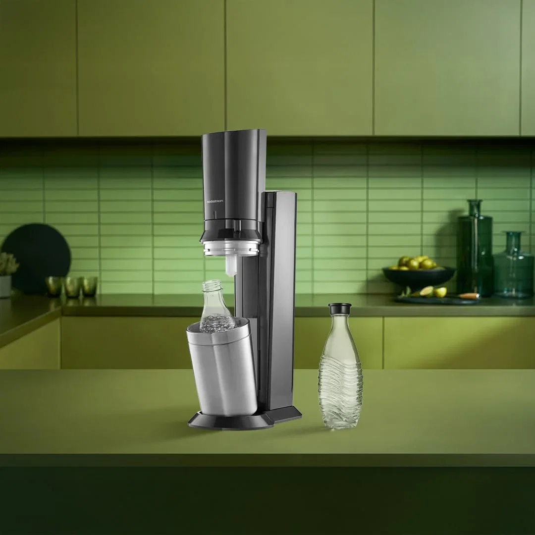 2 Stück SodaStream Glaskaraffe 0,6L spülmaschinenfest mit fest schließendem Deckel