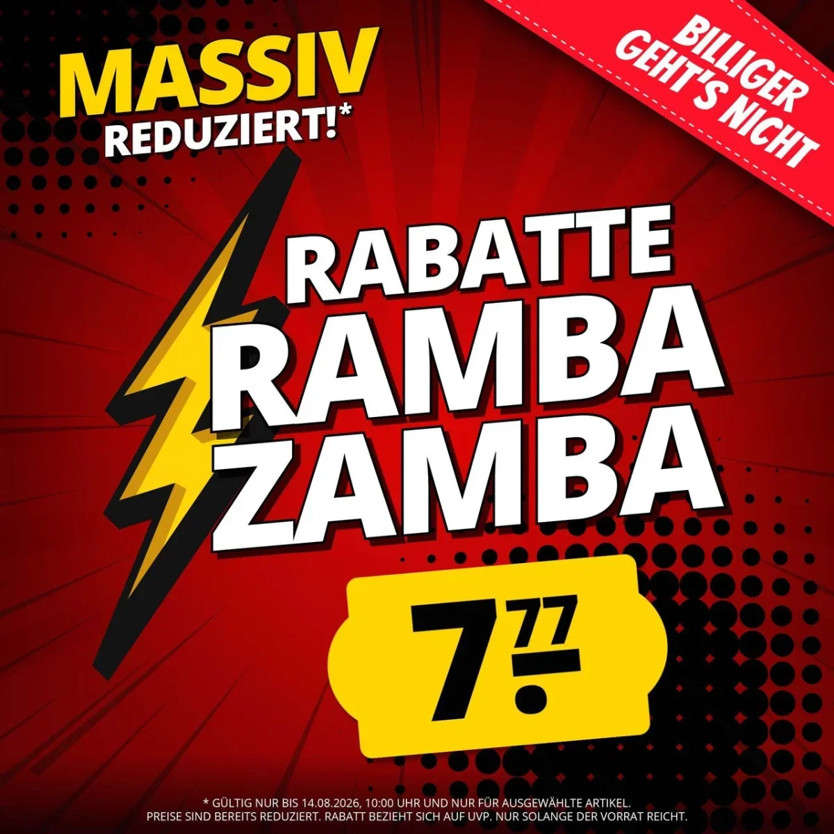 SportSpar Rabatte Rambazamba mit vielen stark reduzierten Artikeln