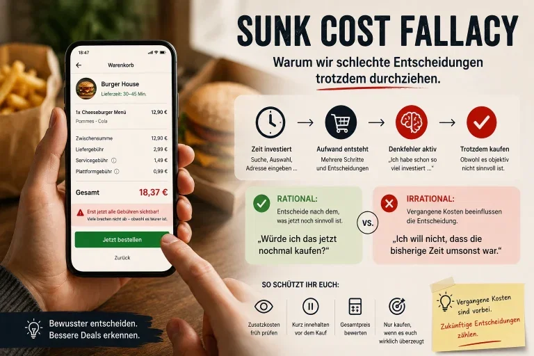 Sunk Cost Fallacy: Warum wir schlechte Kaufentscheidungen oft trotzdem durchziehen