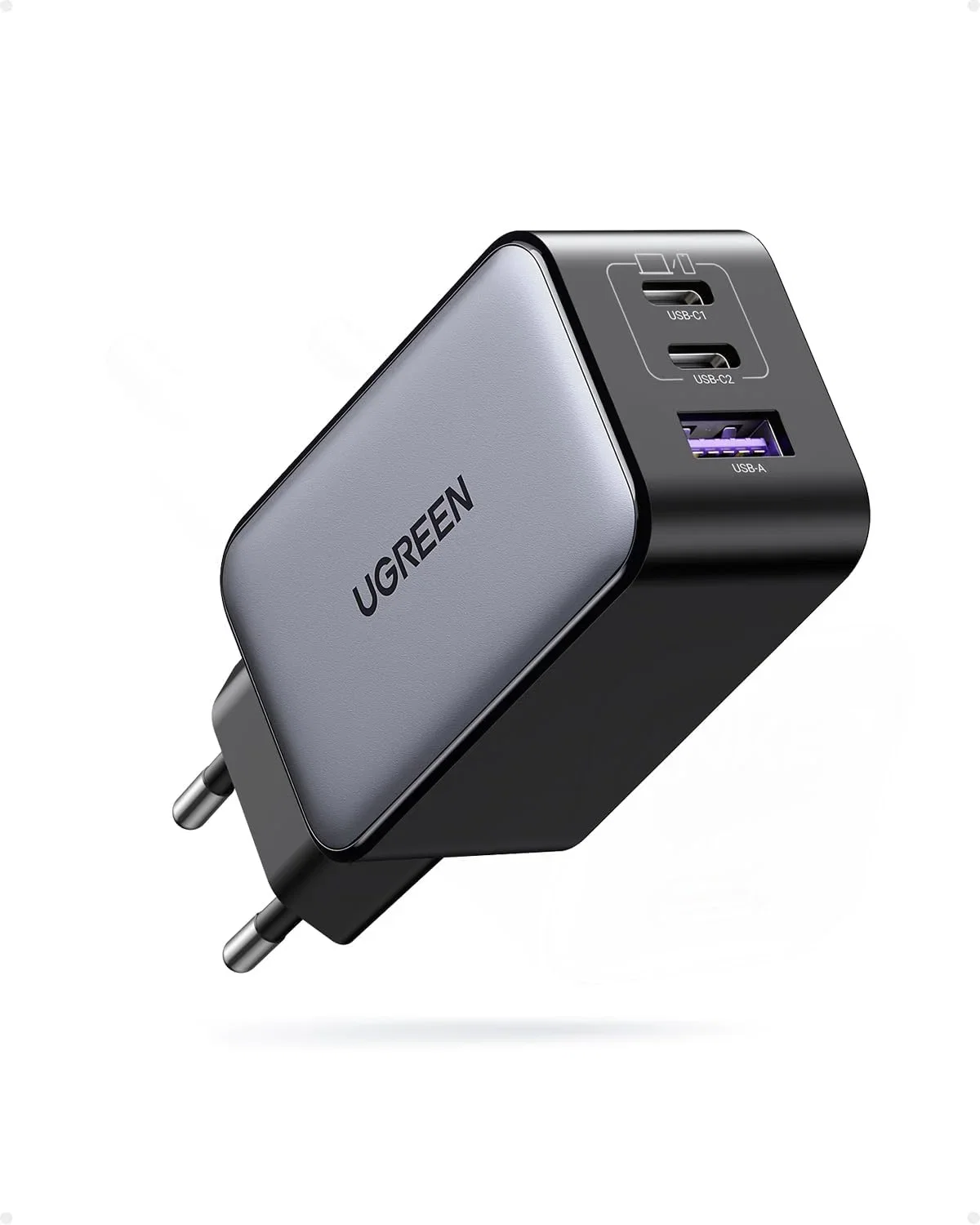 UGREEN Nexode USB C Ladegerät GaN 3-Port PD (65W)
