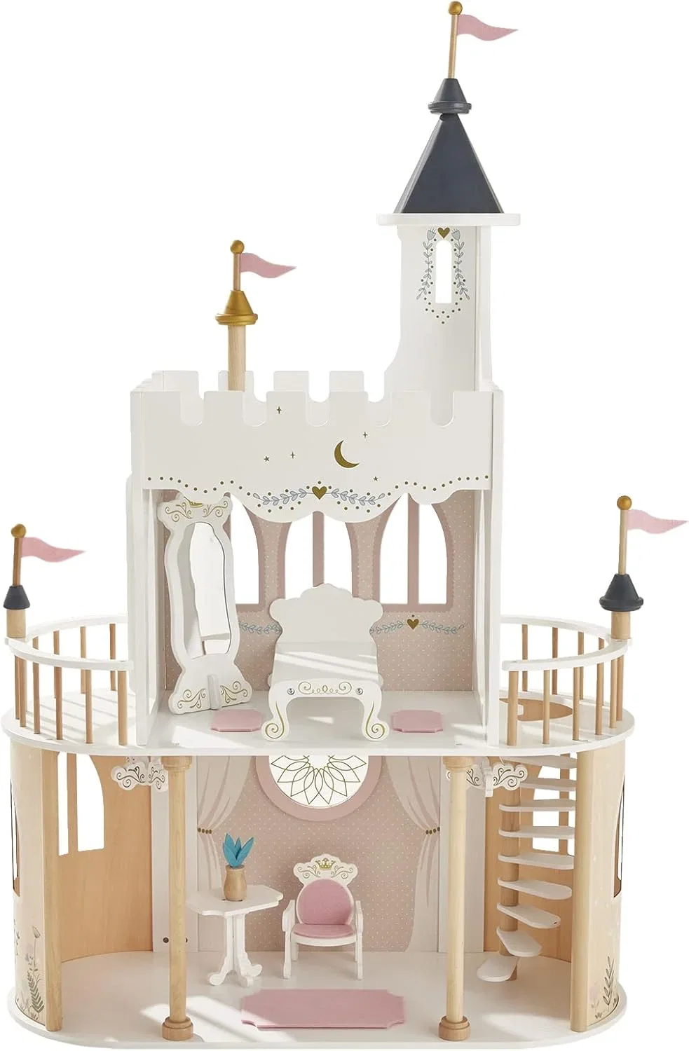Preisfehler bei Amazon mit über 128 € Ersparnis – Vertbaudet Prinzessinnenschloss für Puppen aus Holz FSC® weiß TU