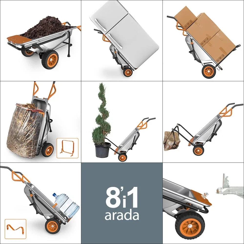 WORX WG050 Aerocart 8-in-1 Multifunktions-Schubkarre