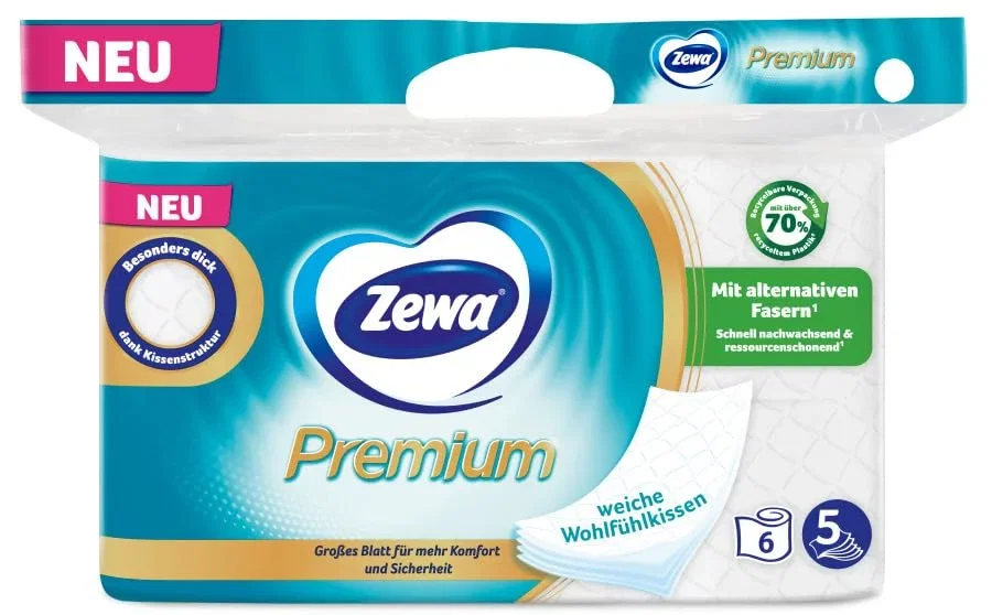 ZEWA Premium Toilettenpapier 6 x 6 36 Rollen a 110 Blatt 5 lagig B0F4DB4RYB 2 ZEWA Premium Toilettenpapier 36 Rollen á 110 Blatt 5-lagig