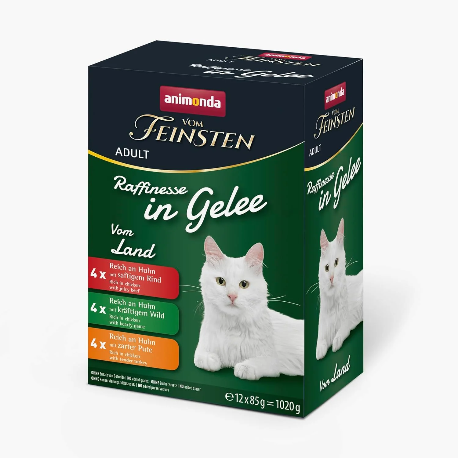 animonda Vom Feinsten Adult Raffinesse Katzenfutter im Gelee Mixpack asu dem Wasser 12er Pack (12x85g)