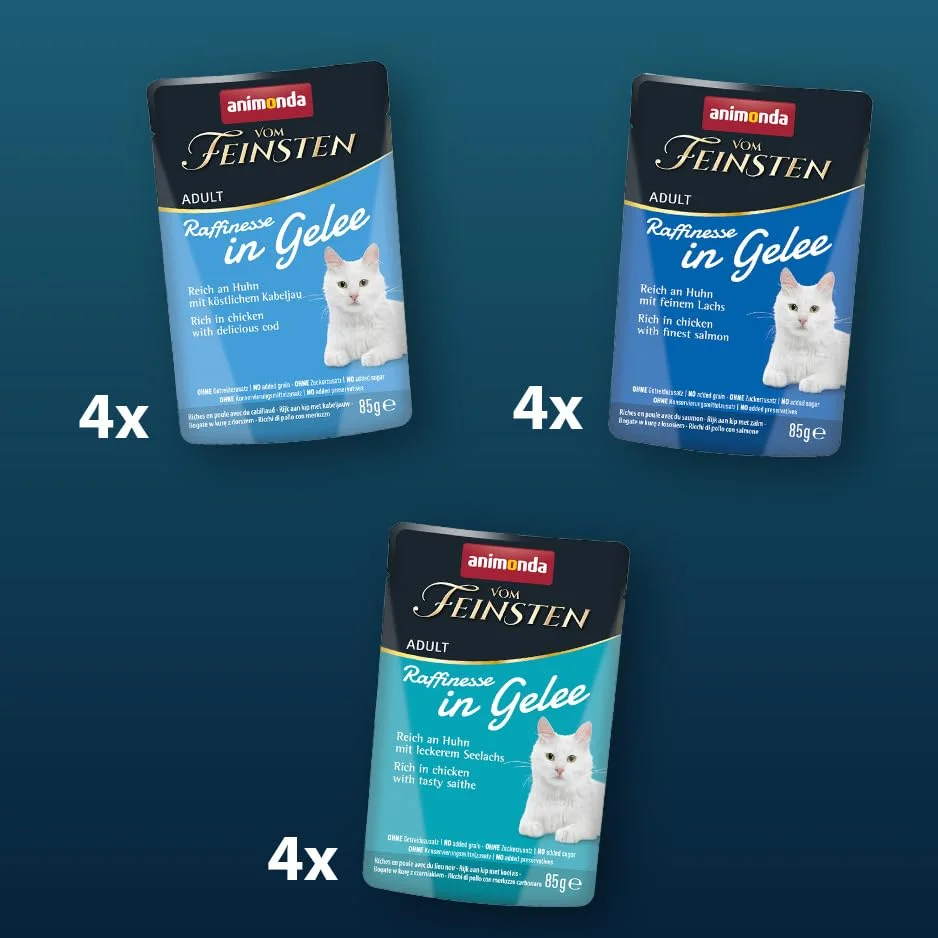 animonda Vom Feinsten Adult Raffinesse Katzenfutter in Gelee Mixpack vom Land 12 x 85 g Nassfutter mit Taurin und Vi B0FHQ1YJB4 2 animonda Vom Feinsten Adult Raffinesse Katzenfutter in Gelee Mixpack vom Land 12er Pack