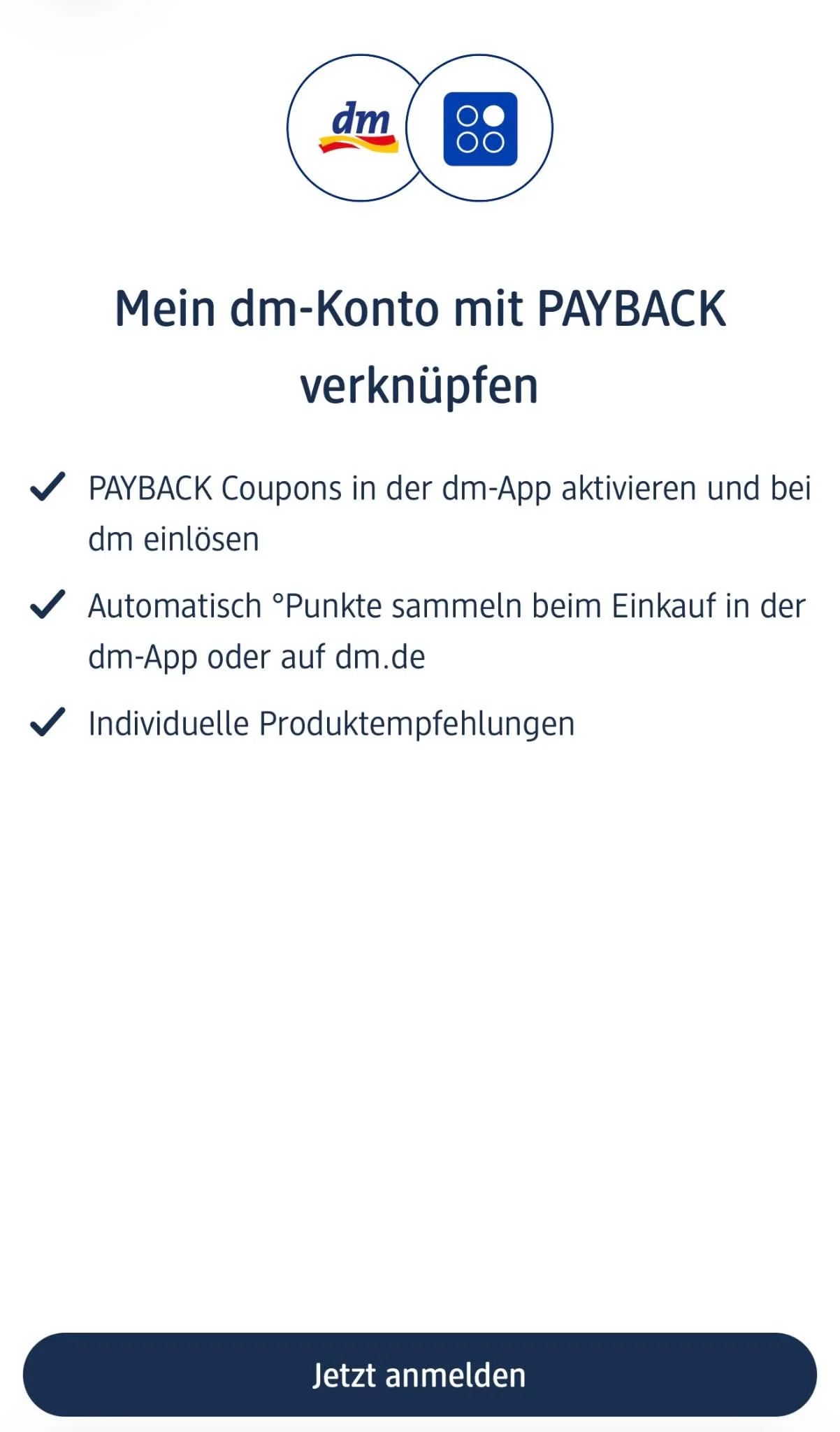 b03b5ba1 a639 4dc3 a2cf b666175f9cf8 dm-Konto und Payback verbinden