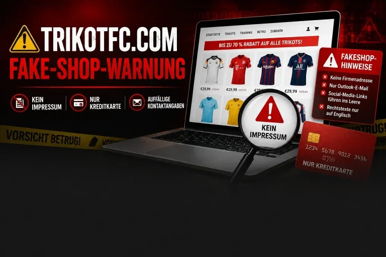 trikotfc.com: WM-2026-Trikotshop mit mehreren Warnsignalen