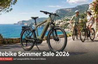 E-Bike am Meer beim Rebike Sommer Sale 2026 mit 150 € Rabatt auf ausgewählte Fahrräder und E-Bikes