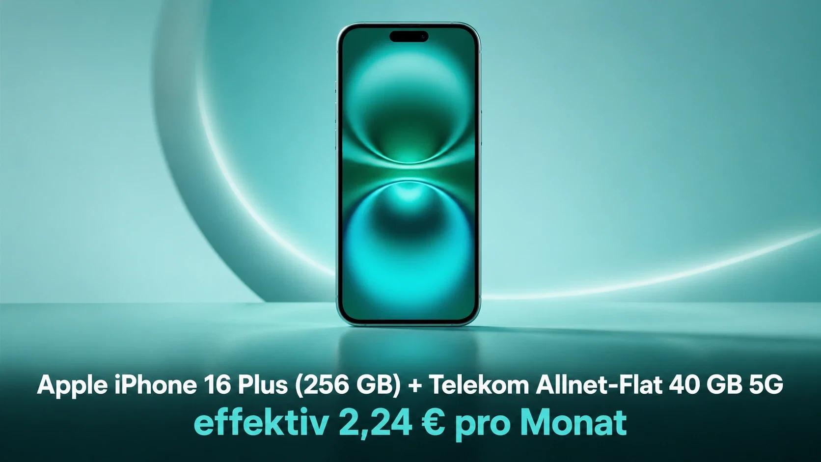 Gomibo: Apple iPhone 16 Plus (256 GB) + Telekom Allnet-Flat 40 GB 5G für 46,99 € / Monat + 76,95 € einmalig