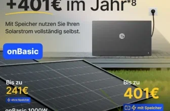 Ein Balkonkraftwerk 1000W/800W Solaranlage mit WIFI-Komplettset und Photovoltaik-Anlage