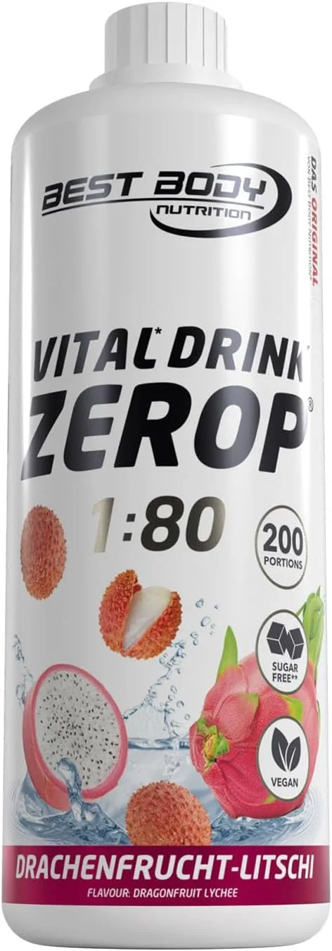 Best Body Nutrition ZEROP Vital Sirup (1l Drachenfrucht-Litschi)