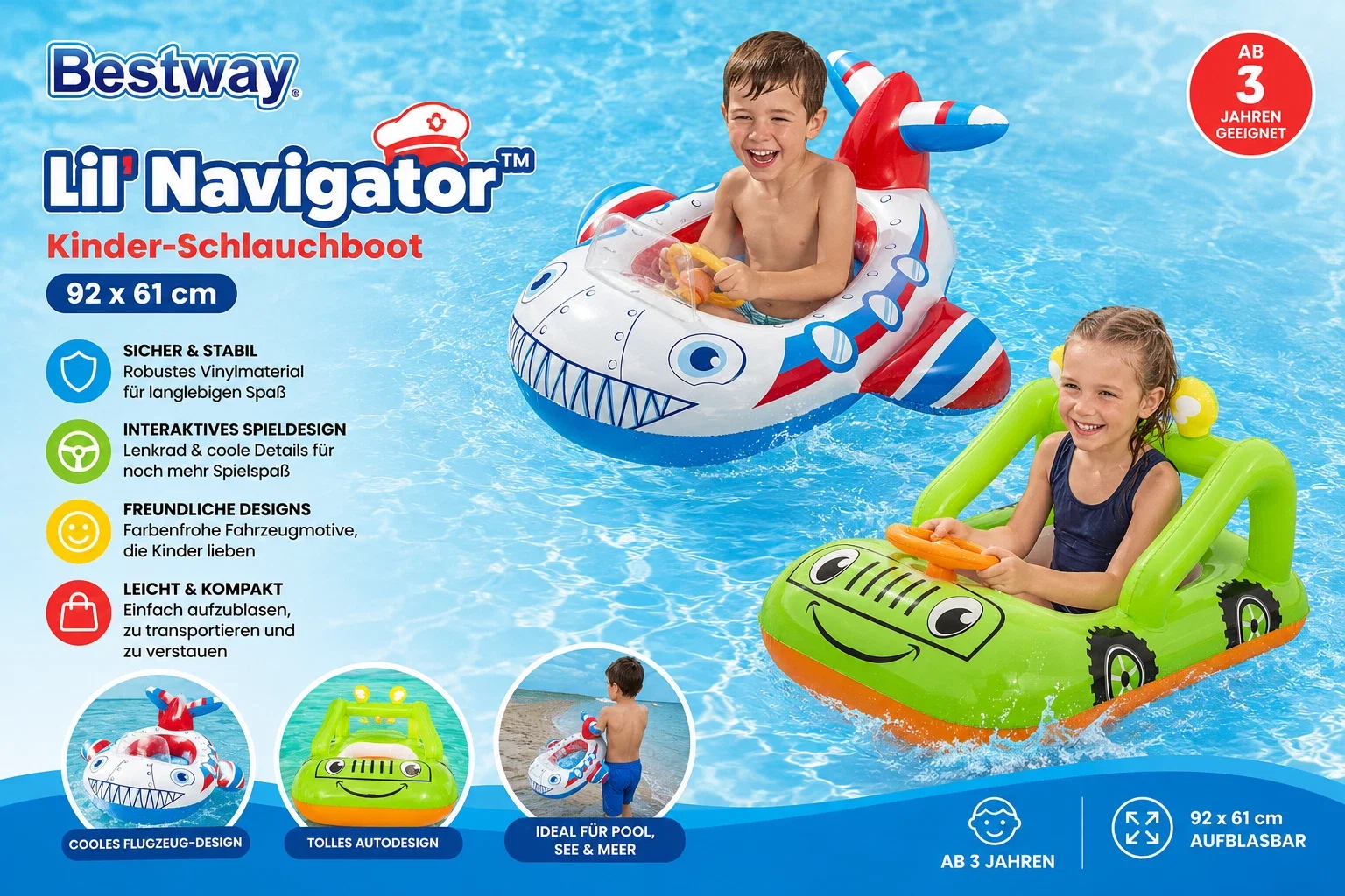 Bestway Kinder Schlauchboot Set