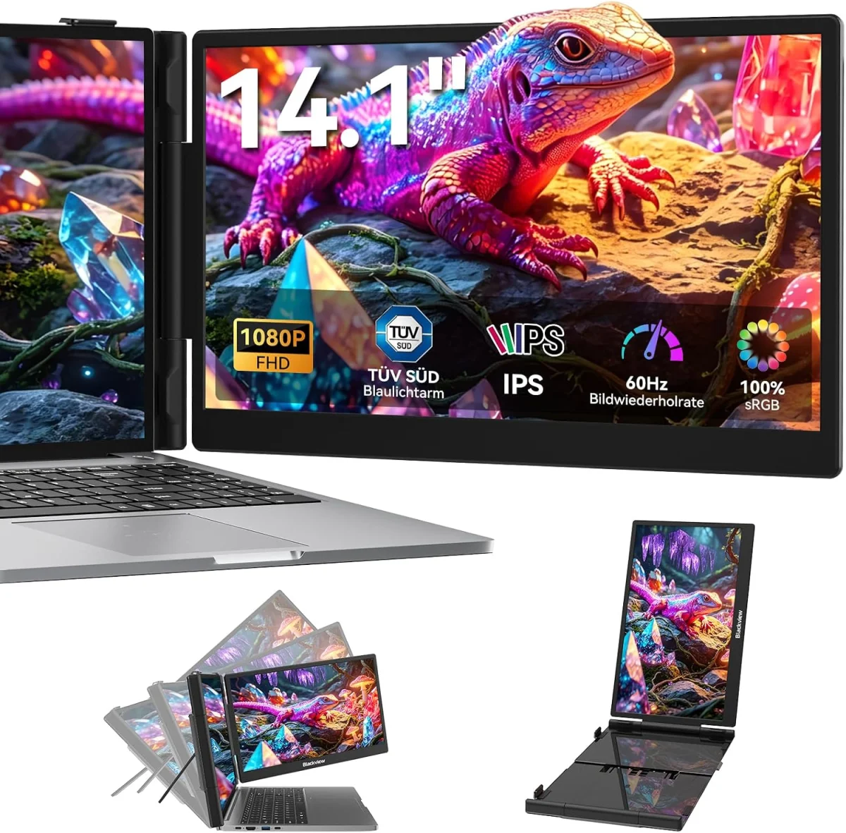 Blackview Laptop Monitor Erweiterung (14″ Ultradünn FHD 1080P IPS)