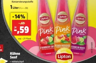 Lipton Sensations Pink in drei Sorten für 0,59 Euro bei Thomas Philipps