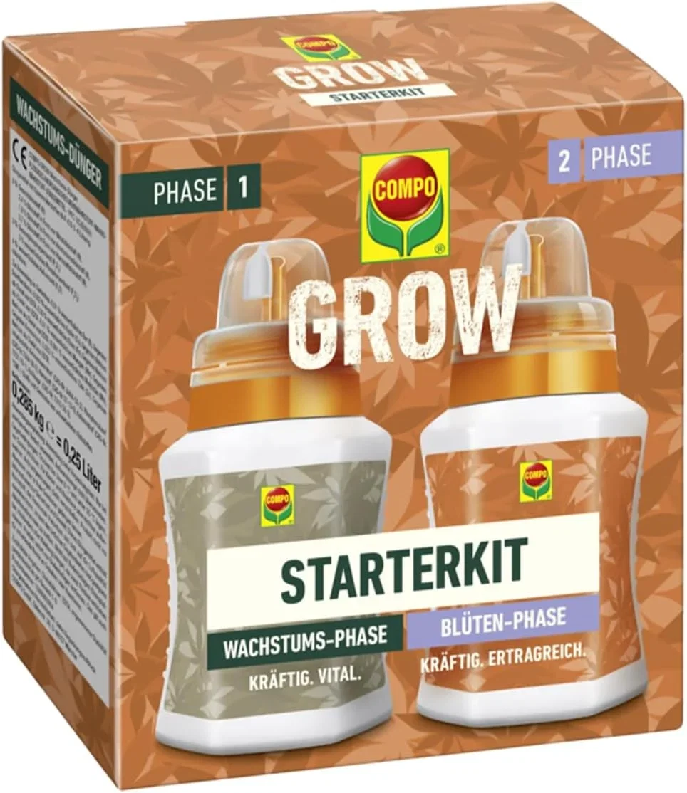 COMPO GROW Duopack für S (2x250ml Wachstums- & Blüten-Dünger Indoor & Outdoor)