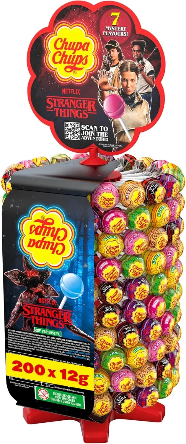 Chupa Chups Stranger Things Lutscher-Rad 200 Lollies (2400g)