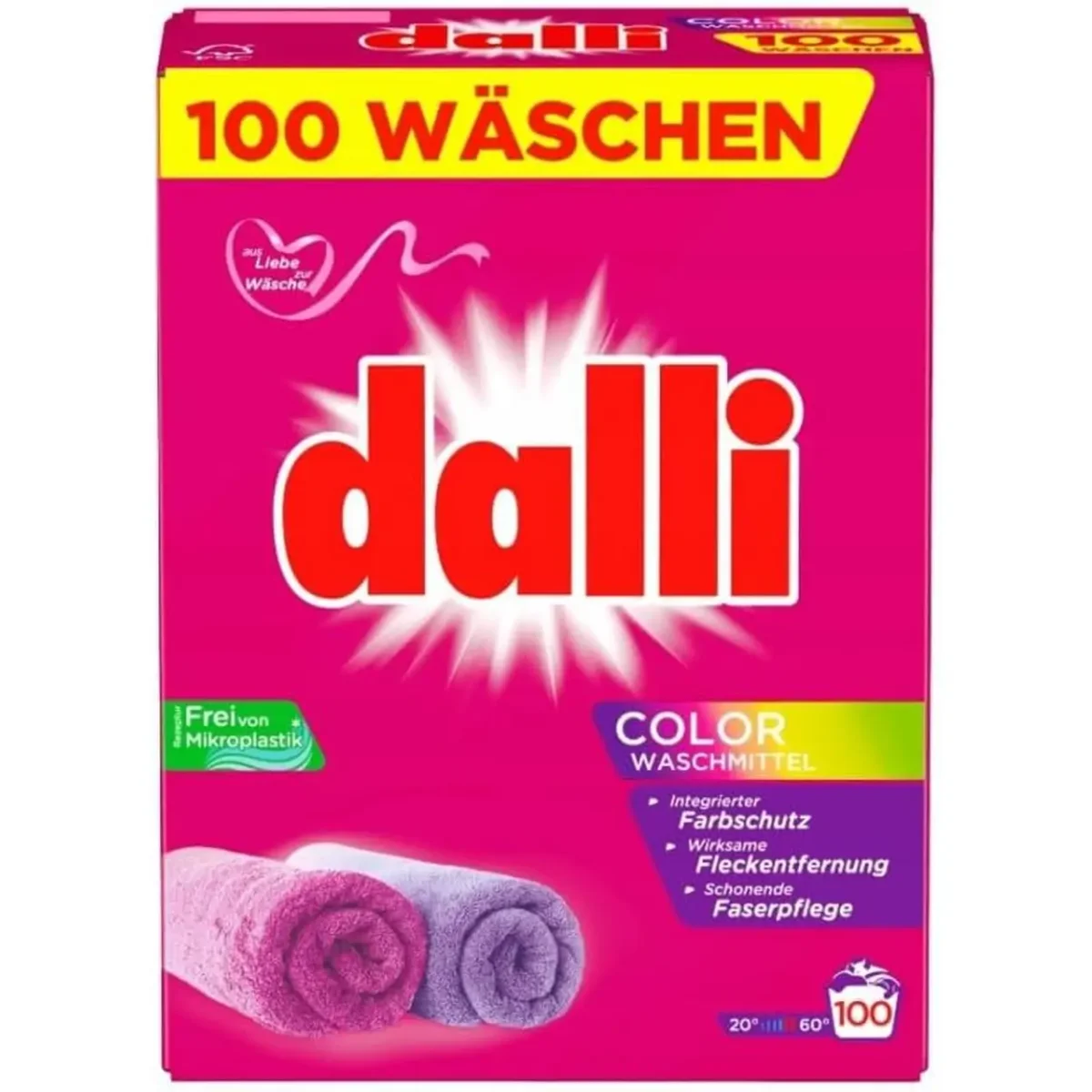 3x Dalli Colorwaschmittel 100 Waschladungen