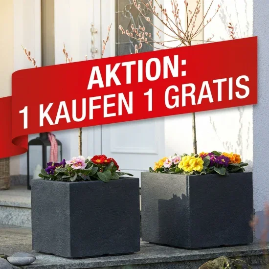 Dehner Palermo Plant Cube Blumenkuebel Schieferoptik Kunststoff Anthrazit 2 Stueck Dehner Palermo Plant Cube Blumenkübel Schieferoptik Kunststoff Anthrazit 2 Stück