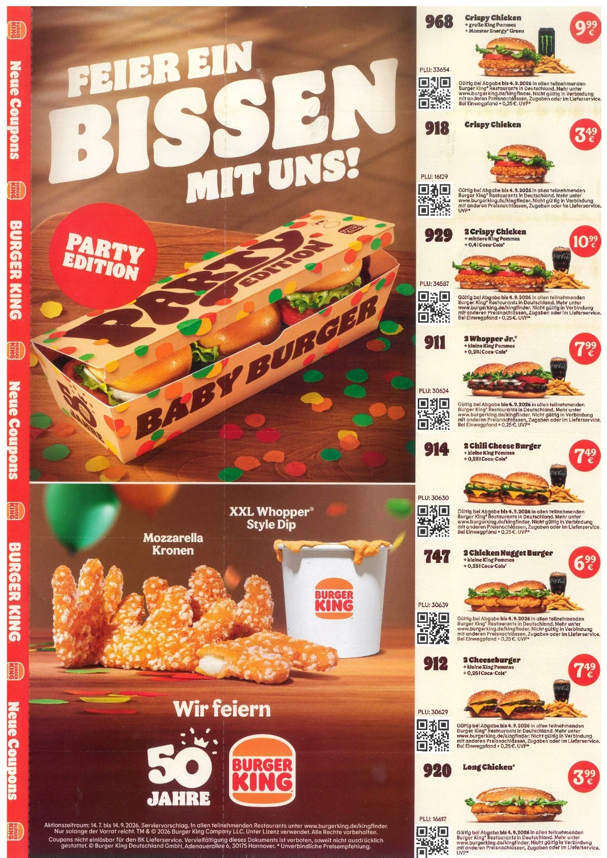 Neue Burger King Coupons