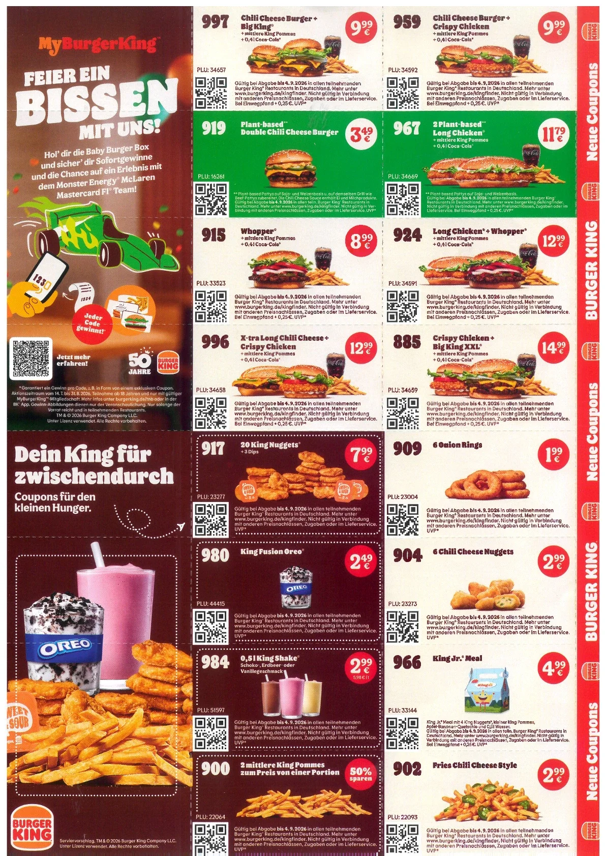 Neue Burger King Coupons
