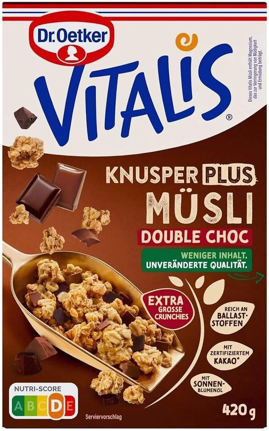 Dr. Oetker Vitalis KnusperPlus Double Chocolate 7er Pack (7x420g)