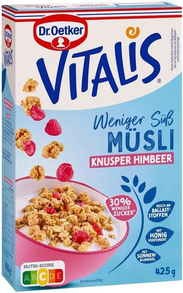 Dr. Oetker Vitalis Weniger Süß Knusper Himbeere (425g)